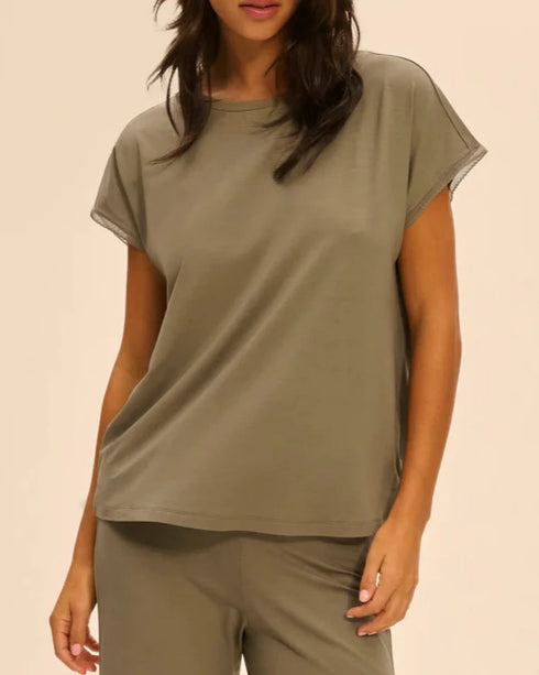 T-shirt Vert Argile AURORE SIMONE PÉRÈLE